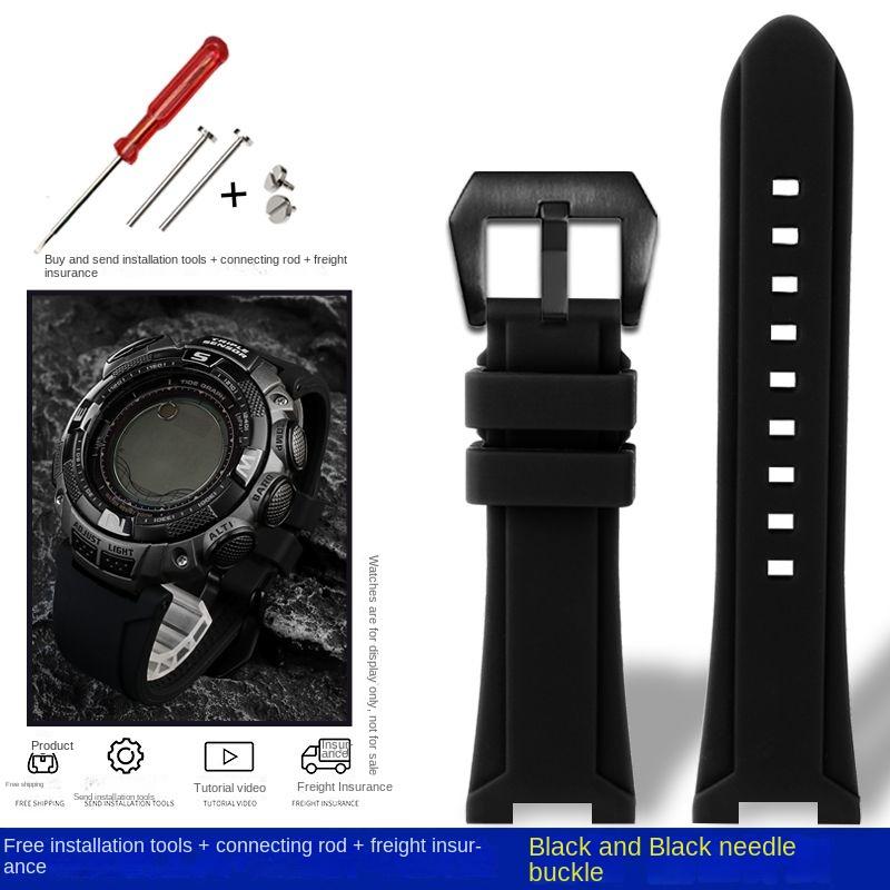Pro Casio PRG-240 PRG-130Y/T PRW-1500 PRG-130 Pryskyřice Silikon Konkávní Gumový Řemínek na Hodinky s Nářadím Sportovní Řemínek Příslušenství