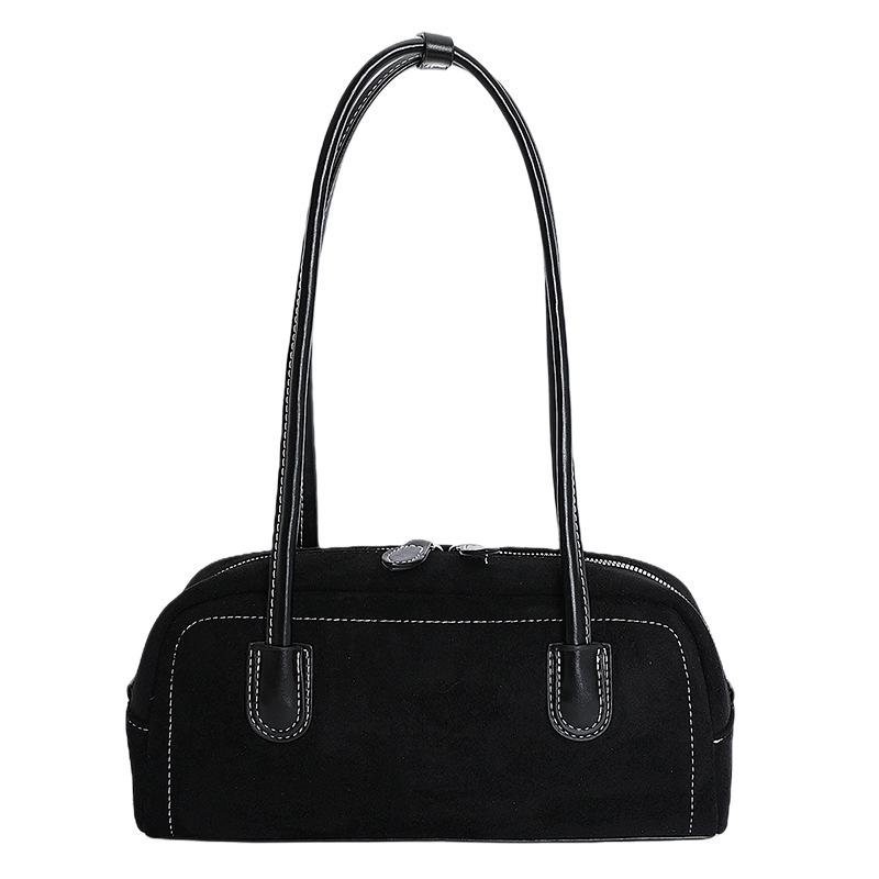 

Вместительная сумка под мышкой, Модная сумочка, Сумка-багет, Модная сумка через плечо для通勤 чёрный