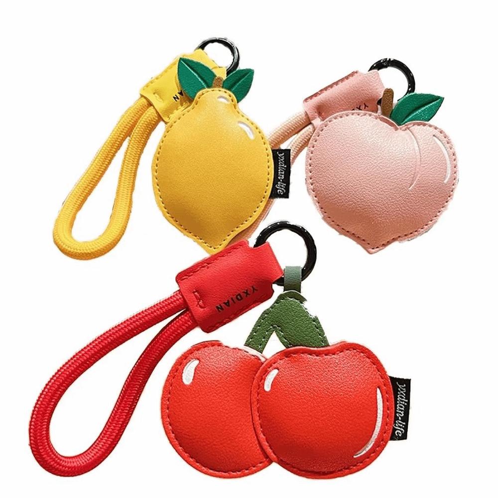 Cartoon Cherry Bag Pendant Pink Peach Car Keyring Cute Bag Accessories Backpack Decoration
