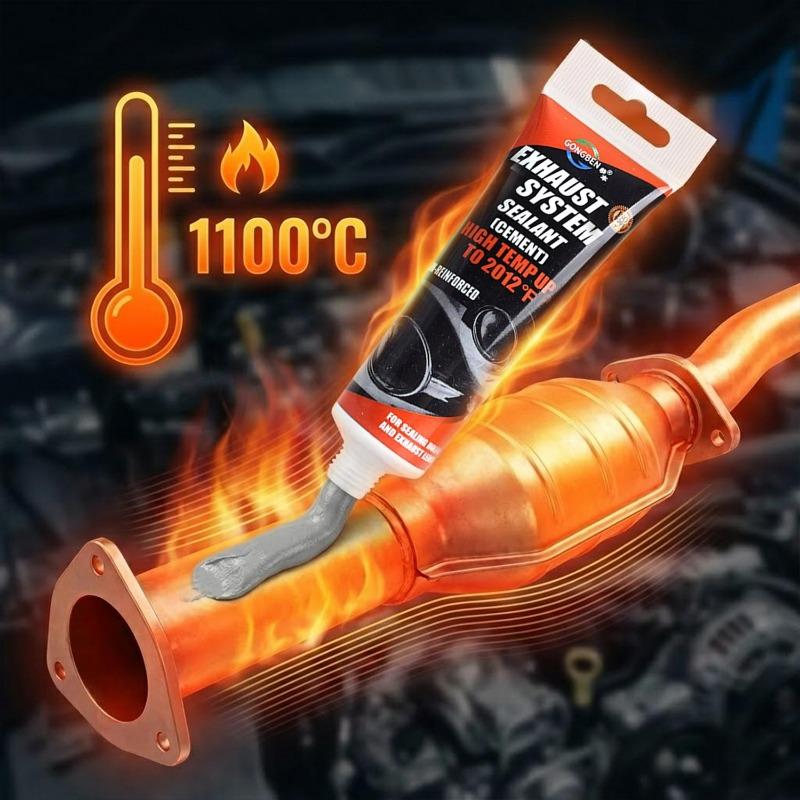 100ml Hochtemperatur-Dichtmittel Auto-Auspuffrohr Endrohr Schalldämpfer Motorradreparatur Autoreparaturwerkzeug Pastenkleber Automobilmetall
