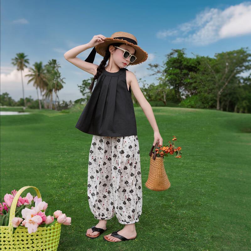 Girls' Summer Anti-Mosquito Cuffed Casual Pants
