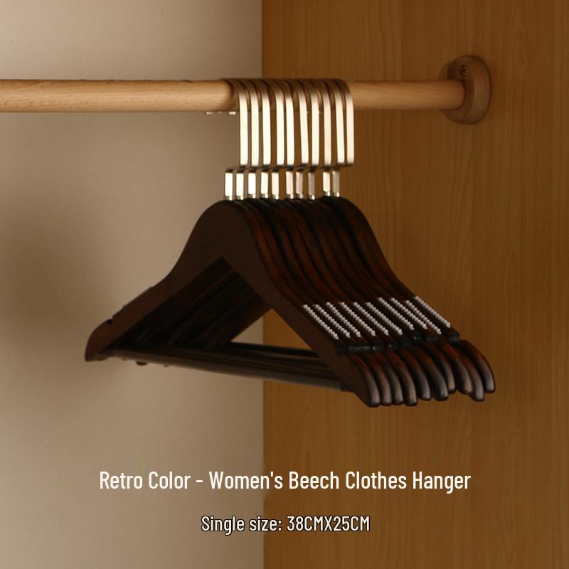 Solid Wood Non-Slip Clothes Hanger for Home, Hotel & Store - Adult Size