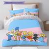 The Simpsons Cartoon Poster Pattern Bedding Home Decoration Birthday Gift ( 1 Duvet Cover + 2 Pillowcase, Without Core),fan Merchandise.