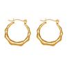 Qiong Yao Bamboo Joint Stainless Steel Earrings - PVD Gold-Plated Fashionable Color-Retaining Earrings for Women