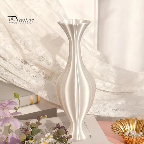 Chic Home Accents for Interior Design 3D Printed Artistic Vase, Modern Decorative Flower Minimalist Container, Farmhouse Decor Housewarming