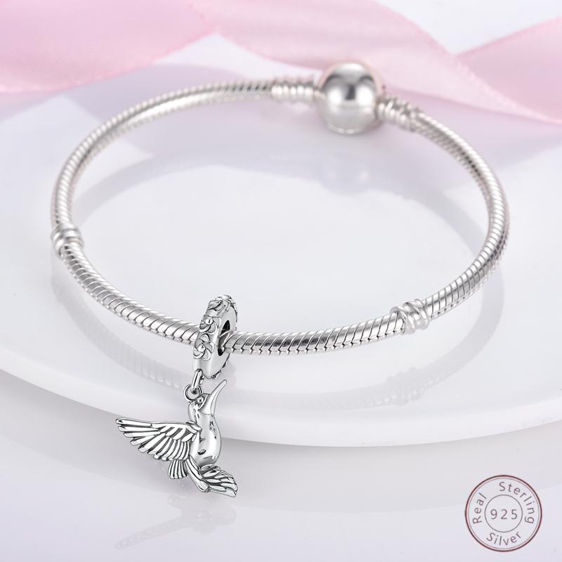 Copper Beaded Pendant Shiny Zircon Animal Elephant Puppy Original 3Mm Bracelet Women Fine Jewelry