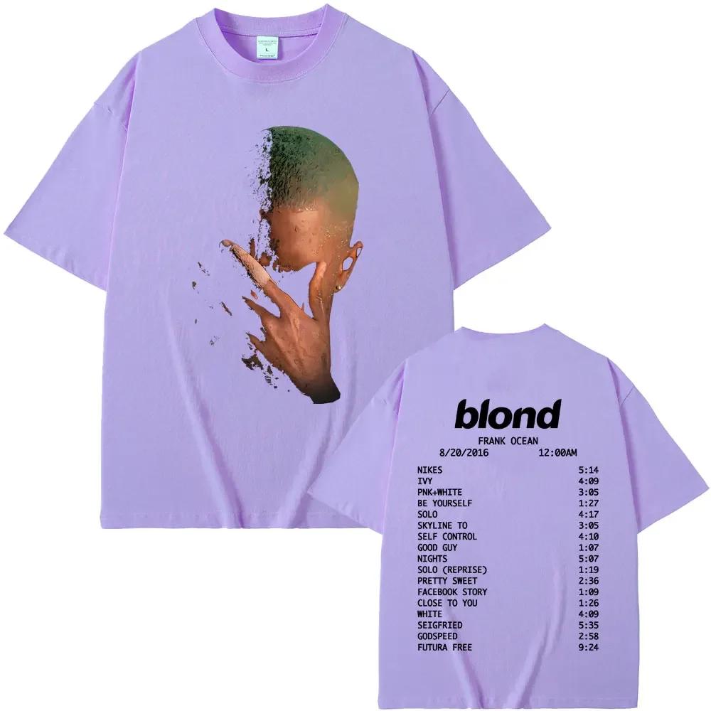 Rapper Frank Fashion Vintage Graphic Tshirts Unisex Wounisex Ocean Hip Hop Trend T Shirts Blond Oversized Tshirt Unisex Cotton Tshirt