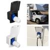 32A 220V‑250V RV External Power Outlet Box 3 Pin Plug Socket Waterproof Embedded Mounting for Campers Trailer 32A Port Plug