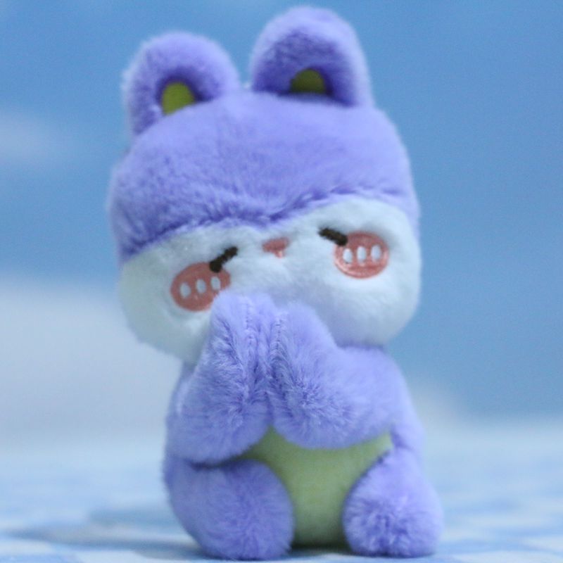 

Plush Sweet Pig And Bear Cartoon Keychain Soft Toy Bag Charm Available In Colors Beautiful фиолетовый