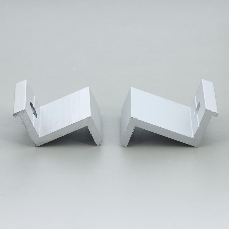 5/10Pcs For Aluminum Alloy Solar Panel End Clamps For PV Module Racking Mount System Accessories Photovoltaic Mounting