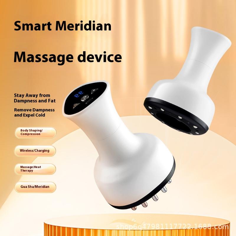 Home Electric Guasha Scraping Massage Cupping Body Massager Vacuum Cans Suction Cup Heating Fat Burner Anti-Cellulite Massager
