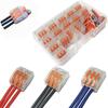 CTRICALVER Compact Splice Connectors for Stranded and Solid Wire Type 15-Piece Connectors, One-Touch Connection, 3-Hole