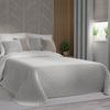 VELVI Decorative Bedspread - Pastel Gray, Quilted Elegance - 220x240cm