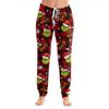 Women's Christmas Print Cuffed Jogger Pants with Pockets Casual Pants