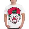 Street Style Short-Sleeve T-Shirt With Creepy Clown Graphic Print