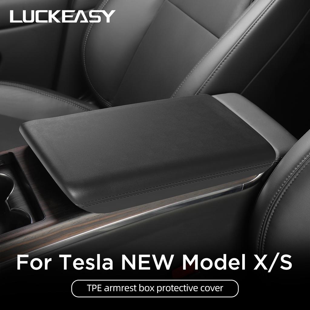LUCKEASY for Tesla Model X Center Console Armrest Box Protective Cover Model S Armrest Protector Mat 2023-2026 Car Accessories