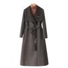 2026 Spring New Women's Double-Sided Wool Coat with Belt and Lapel.