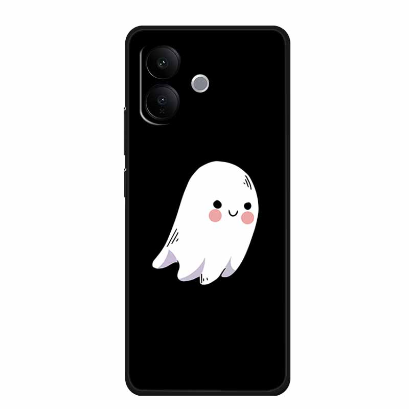 Black Silicone Case For Vivo V60 Lite 4G Case Cartoon Cat Soft Back Cover For Vivo V60 Lite 5G Phone Case 6.77" Coque Funda Para