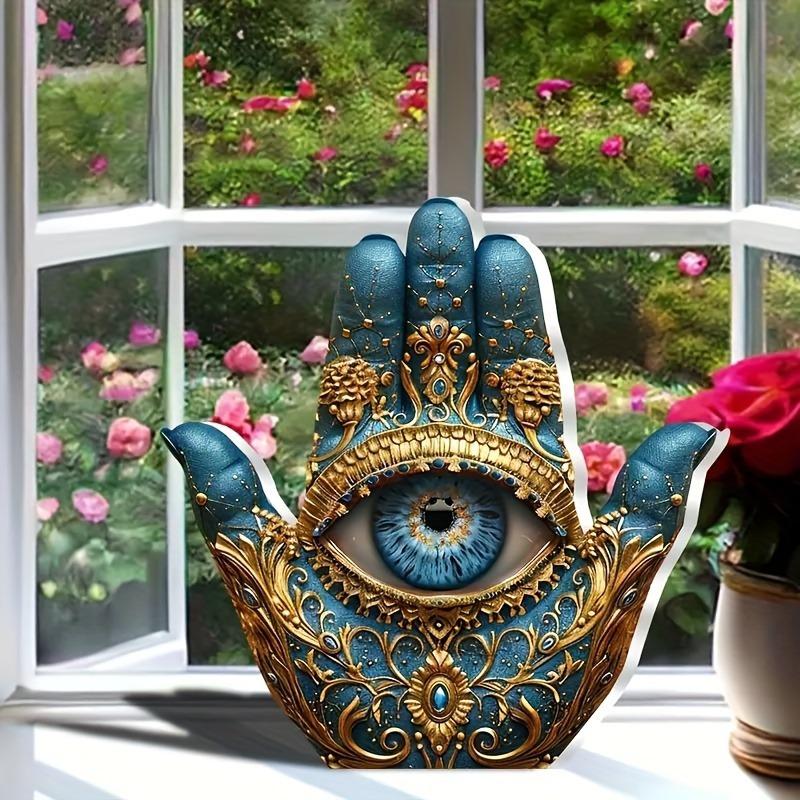 1 Piece, Bohemian Style Acrylic Palm Desktop Sign, Versatile, Suitable for Home, Coffee Shop, Office Desktop, Creative Gift.