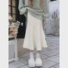 Petite Girls' Autumn Winter Braided Sweater & Fishtail Skirt Set
