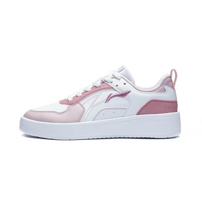 Li Ning Sui Sui Casual Versatile Thick Sole Sneakers Non-Slip Wear-Resistant Breathable Height Increasing Low-Top Skate Shoes Women Sneakers AGCT148-5
