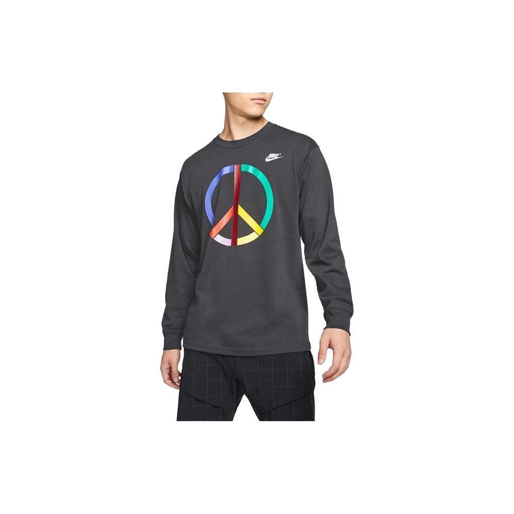 Nike x Olivia Kim Long Sleeve Tee Off Noir/Metallic Silver Men Tops Black CT3088-045