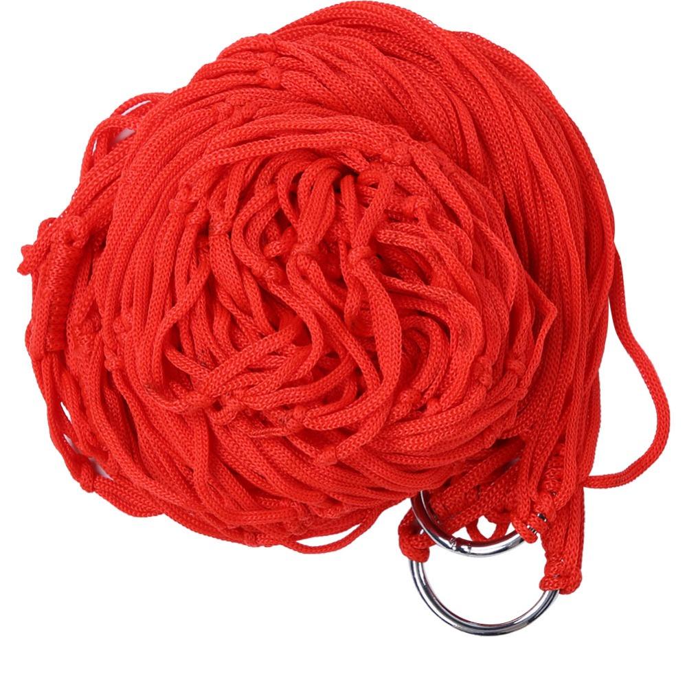 Strong Load-Bearing Capacity Nylon Mesh Hammock Smooth Net Swing Hanging Rope Hammock  Camping