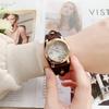 Piece Retro Watch Fashion Mechanical Watch Round Leather Strap Women'S Watch Women'S Watch