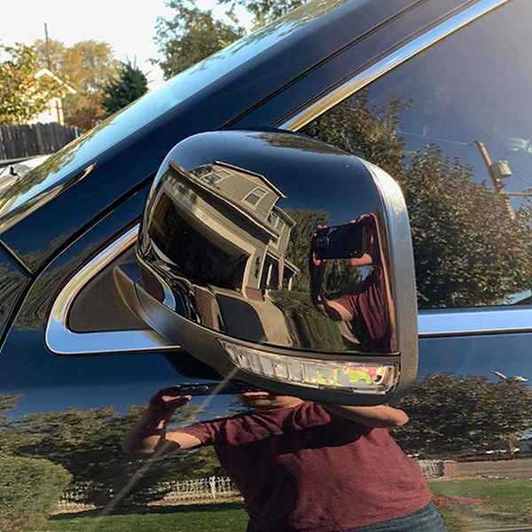 Rearview Mirror Covers for 2011-2019 Jeep Grand Cherokee & Dodge Durango (Pair) none