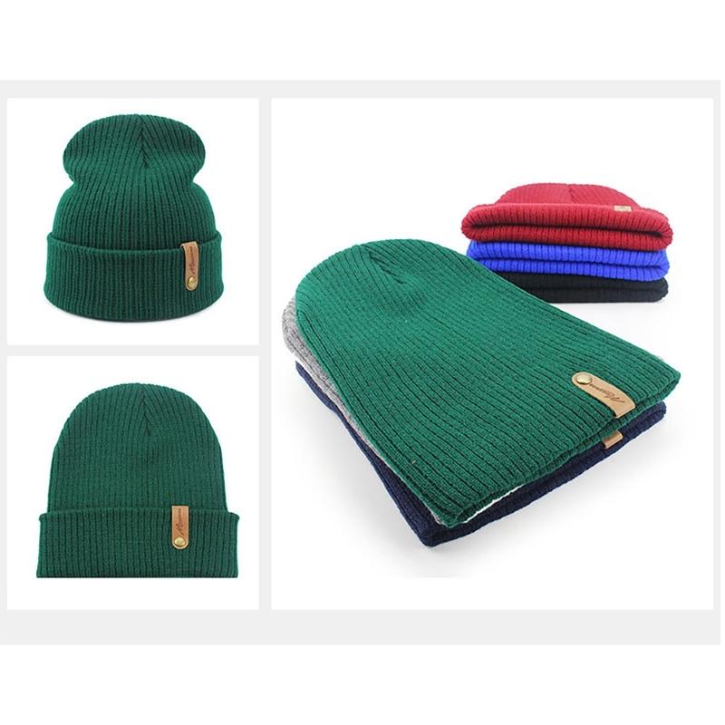 Warm Lined Winter Hat Unisex Stretchy Knitted Hat Cold Weather Warm Hat for Running or Casual Wear
