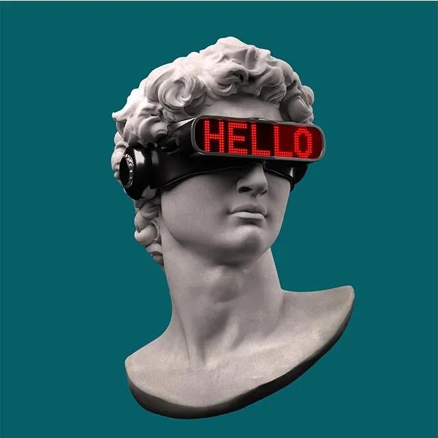 Modern Apollo Marble Sculpture Canvas Painting David Popolo Posters and Prints Wall Prints Canvas Pictures Home Room Decoration