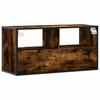 TV Stand Smoked Oak 80 x 31 x 39.5 cm Engineered Wood and Metal