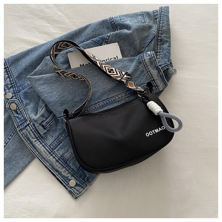 New Women's Bags  Fashionable and Versatile Dumpling Bags  Casual Sports Broadband Crossbody Bags  Lightweight and Simple Shoulder Bags