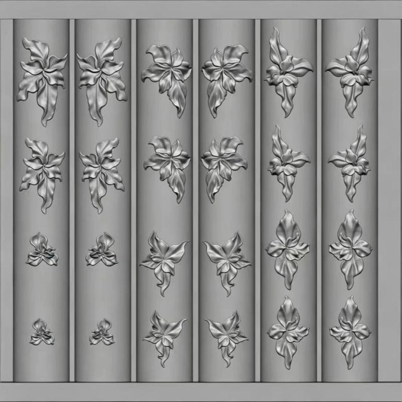 3D Relief Ice Crystal Nail Mold Flower Reusable Silicone Hand Carved Floral Nail Art Jewelry Making Flower Template Decor Tool