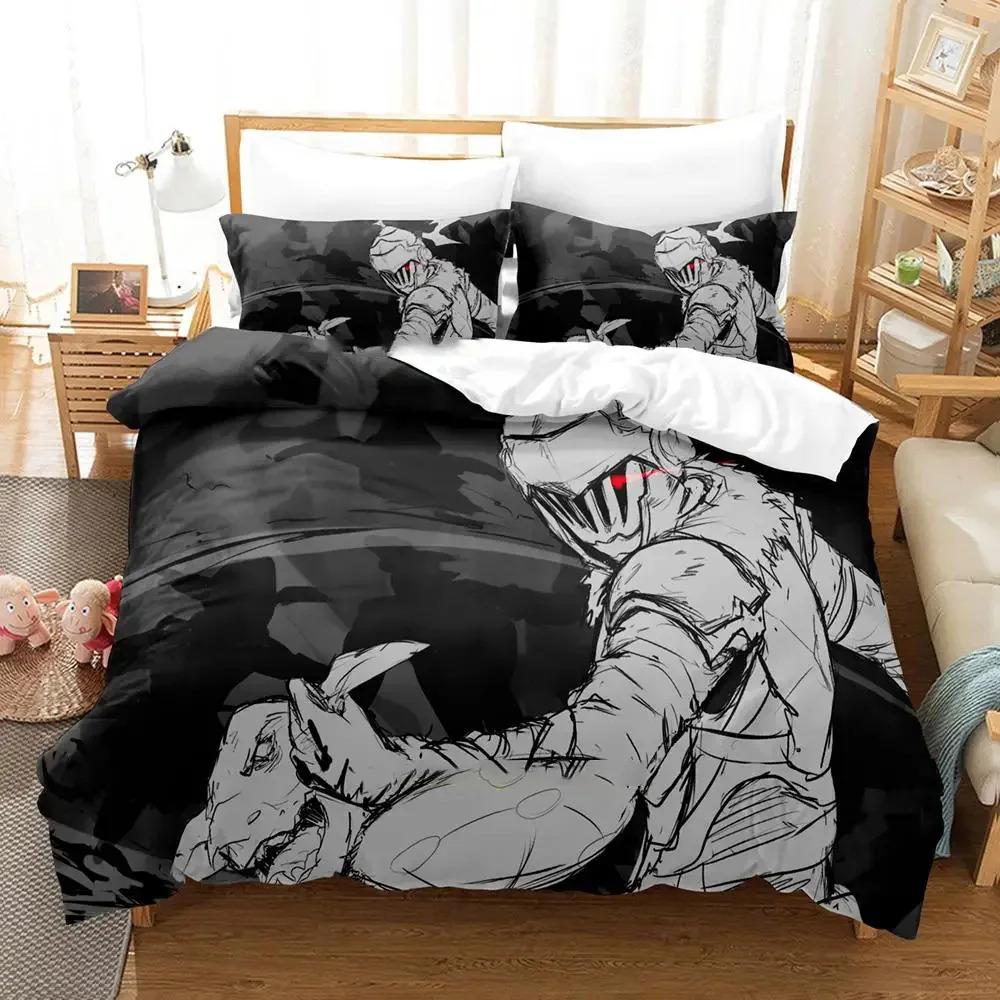 3D Anime Goblin Slayer Bedding Set Duvet Cover Bed Set Quilt Cover Pillowcase Comforter king Queen Size Boys Adult Bedding Set