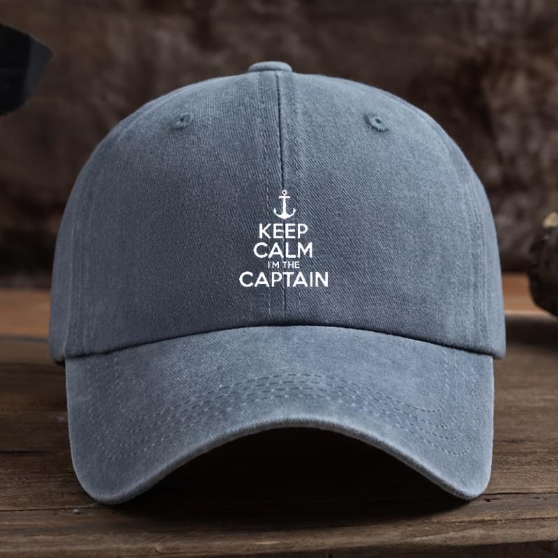 Fun 'Keep I'M The Captain' Printed Baseball Cap Adjustable Breathable Hat
