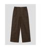 Saendeusaundeu (Unisex) Leopard Wide Oval Elastic Waist Pants Brown