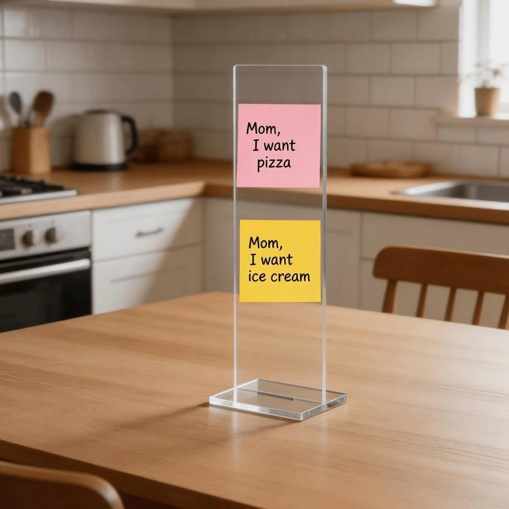 Detachable Memo Message Board Acrylic Desktop Reminder Board Sticky Note Holder Stand  Home Office