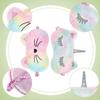 3 Pieces Sleep Mask for Kids, Girls Plush Sleeping Eye Cover Soft Eye Blindfold Cover Animal Shade for Kids(Rainbow Color,Bunny, Cat and Unicorn Style