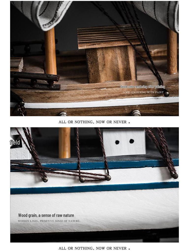 Smooth Sailing Boat Model: Desktop & Bookshelf Ornament for Home Decor