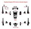 21 Dongfeng Fengxing T5EVO Interieur Schalthebelpanel Aufkleber