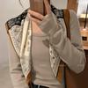 Retro Cashew Four-Grid Cotton Linen Square Scarf: Stylish Silk Headscarf & Lapel Scarf