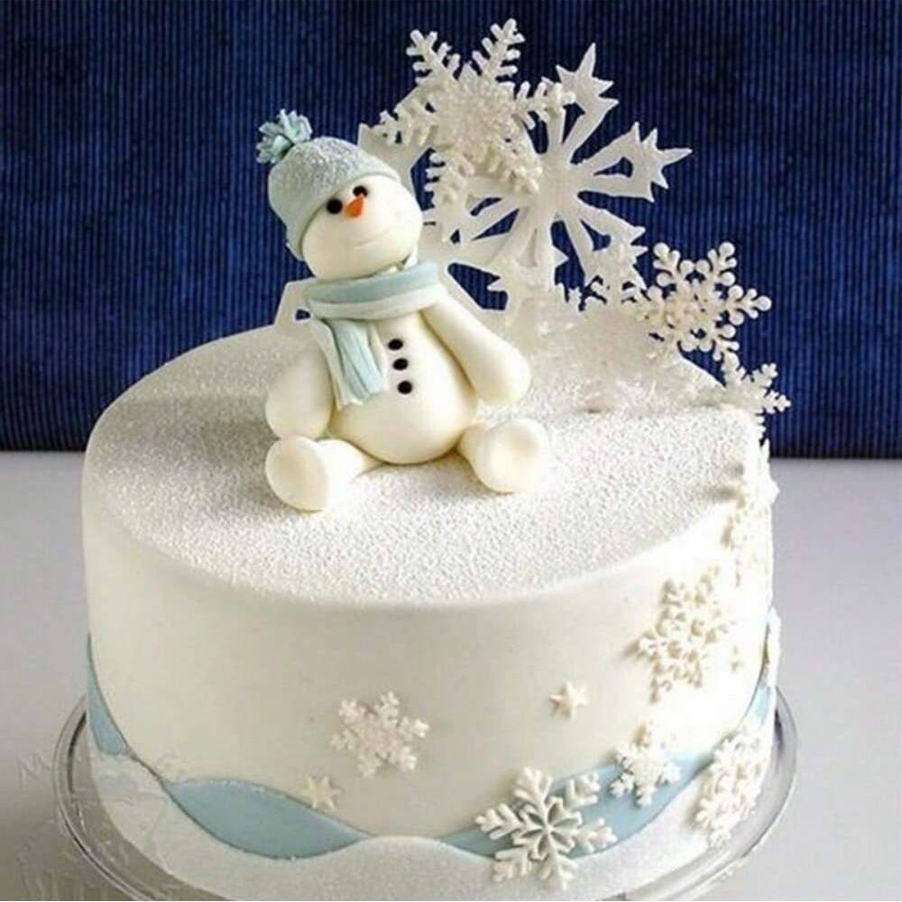 Snowflake Cookies Biscuit Mold Fondant Sugarcraft Plunger Cookie Cutters Xams Snow Cupcake Cake Decorating Tool Christmas