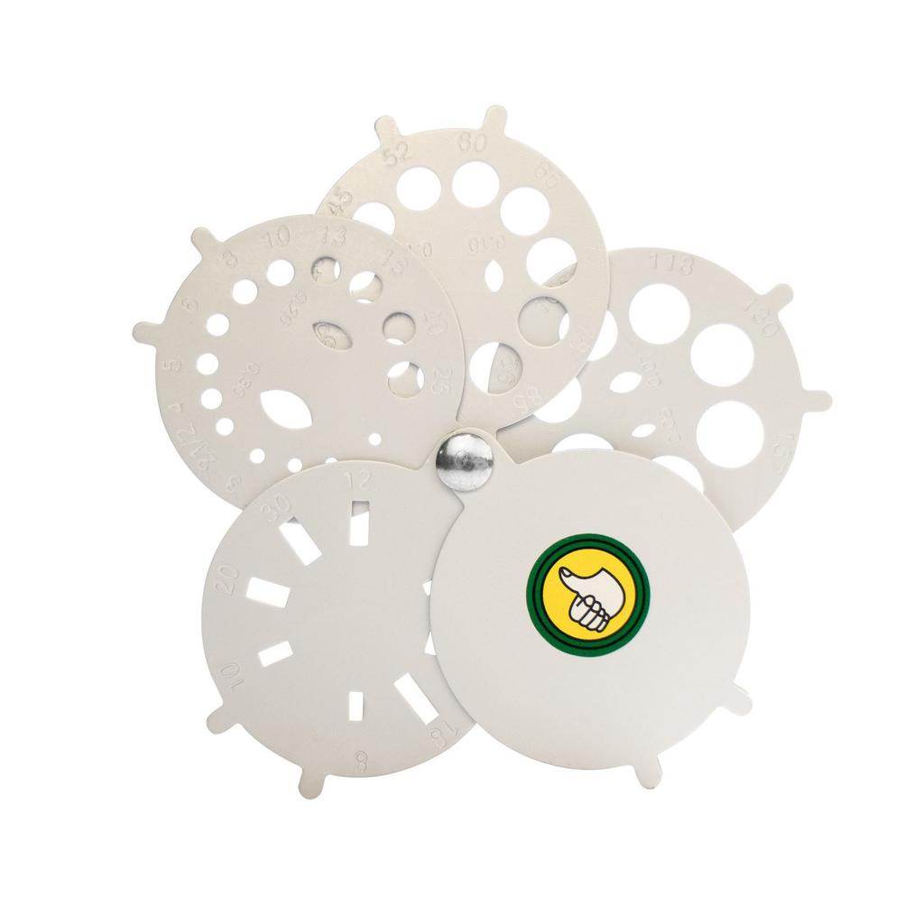 Sturdy Stainless Steel Fan Gauge for Gemologists and Jewelers Measuring Diamonds and Gemstones with Performances