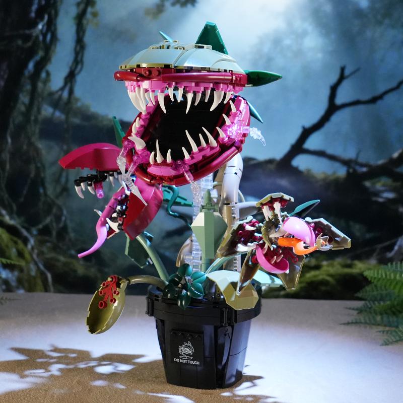 

Piranha Plant Potted Plant Building Block Set, Home Decoration Ornament, Durable Abs Material, Christmas, Halloween, Thanksgiving, And Birthday New M