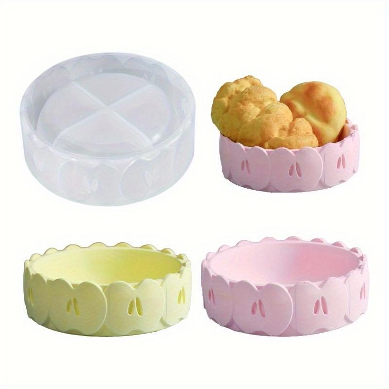 Apple Round Bowl Silicone Molds DIY Candle Storage Cup Gypsum Plaster Mould Table Fruit Flowerpot Plant Concrete Cement Mold