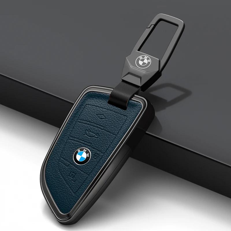 BBJH7 Car Key Case for BMW 216i F46 X1 X2 X3 X5 X6 GT 2 5 6 7 Series 3 4 Buttons Smart Keyless Remote Control Fobs Protector Cover