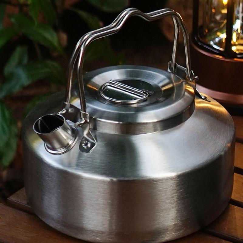 Stainless Steel Kettles Outdoor Camping Kettles Aluminum Water Portables Pots for Outdoor Hiking Backpacking