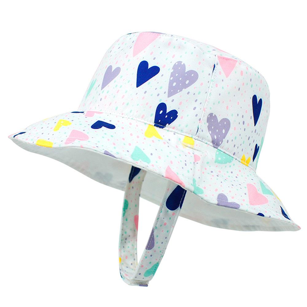 

Baby Bucket Hat Breathable Anti-UV Double Side Infants Fisherman Hat Cartoon Printed Spring Summer Outdoor Travel Beach Cap L 1-2years