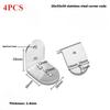 4PCS Furniture Stainless Steel Corner Code 90 Degree Right Angle Wardrobe Table and Chair Fixed Bracket Square Angle Iron